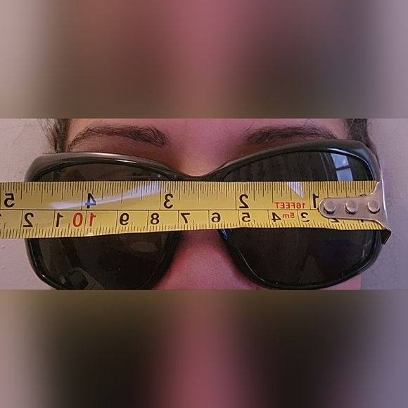 Christian Dior Y2K Sunglasses Black Logo Diamond Crystals Rectangle - Picture 6 of 14